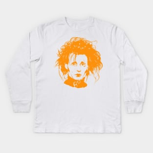 Orange Edward Kids Long Sleeve T-Shirt